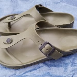Birkenstock Thong Sandals Army Green Sz 41